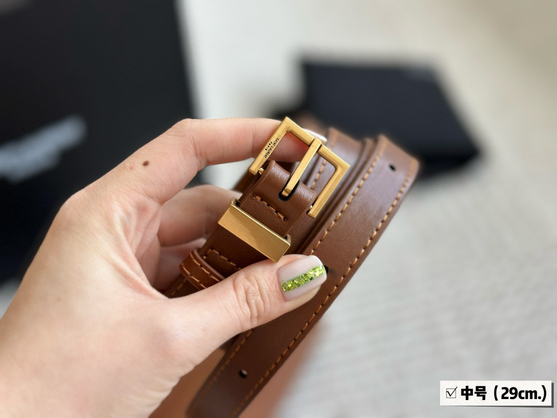 YSL Brown Logo-Accented Bag 144
