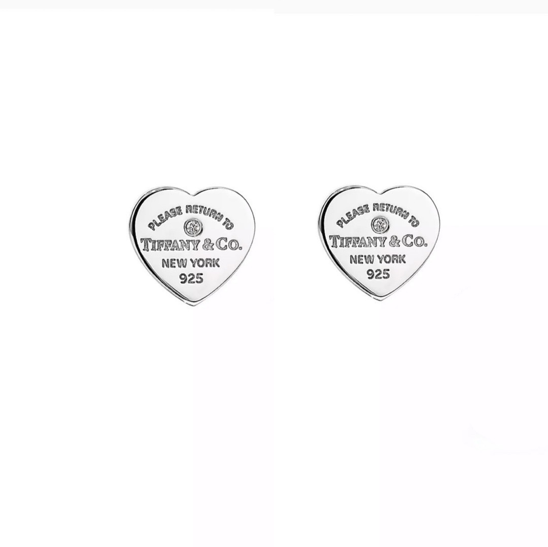 Tiffany Silver Logo-Accented Earrings 021