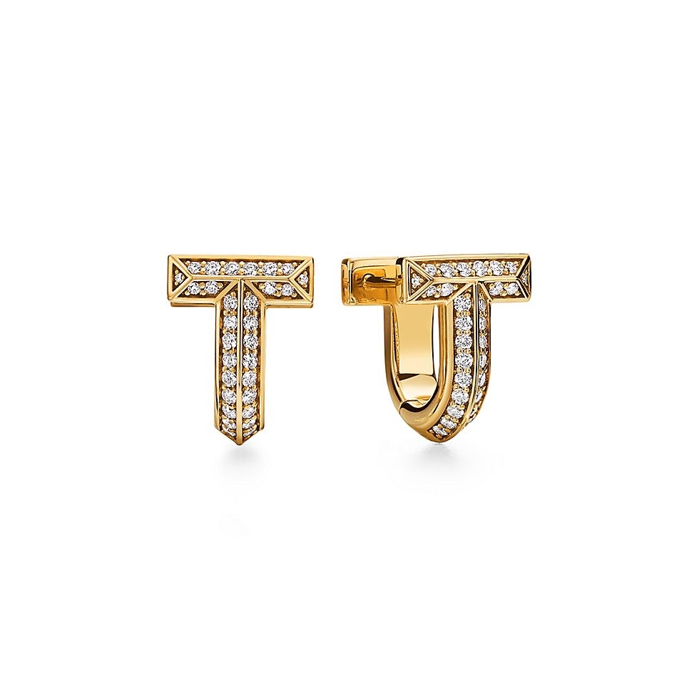 Tiffany Gold Logo-Accented Earrings 150