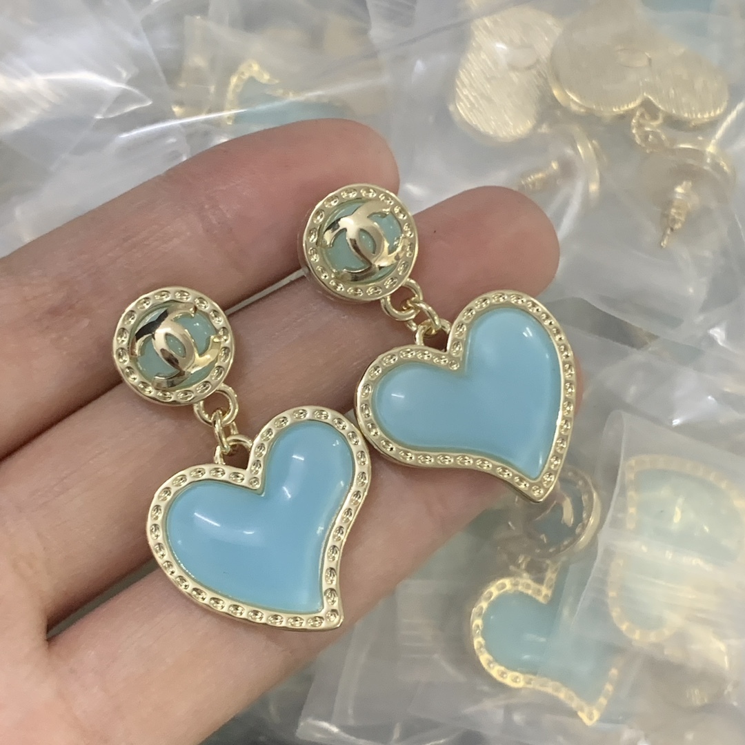 Chanel Blue Vintage-Inspired Earrings 378