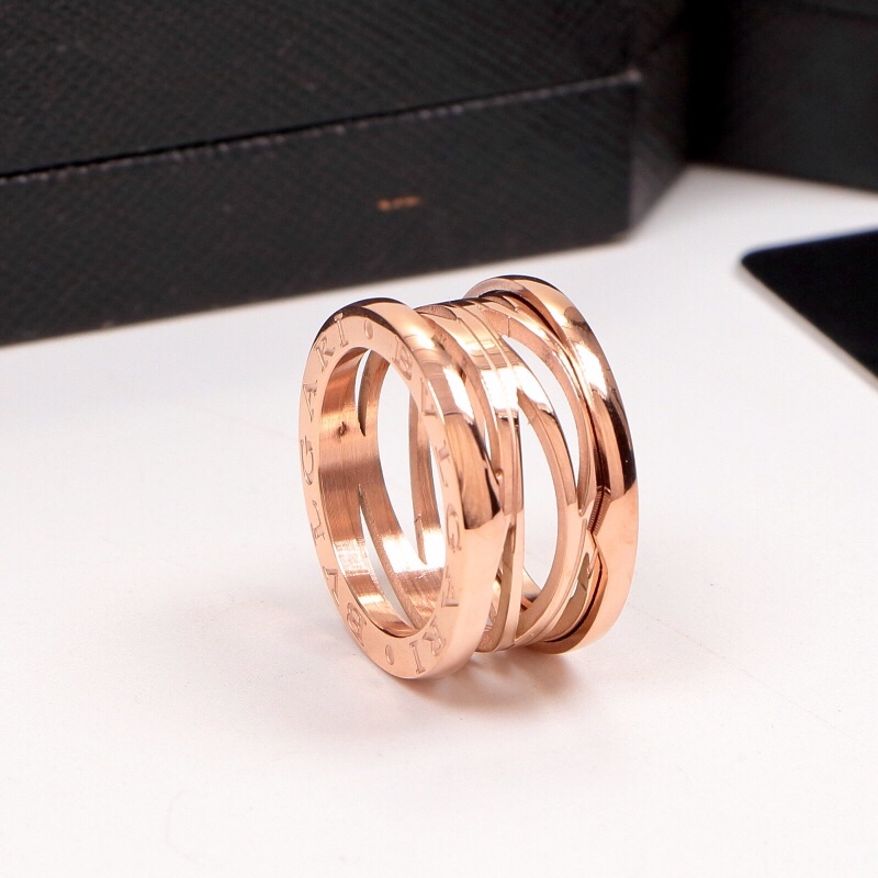 BVLGARI Silver Logo-Accented Ring 006