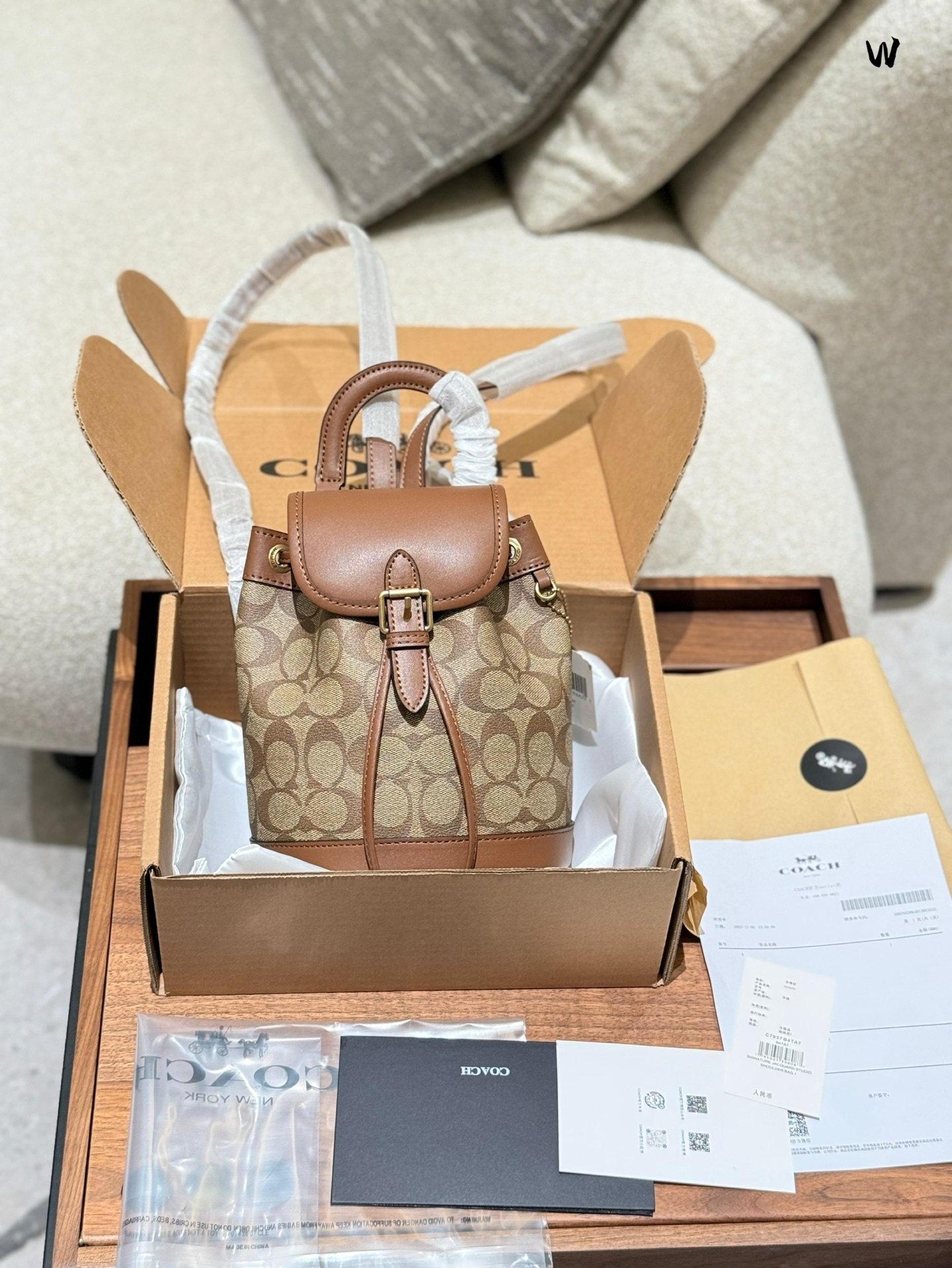 Coach Rose Gold Vintage-Inspired Bag 051