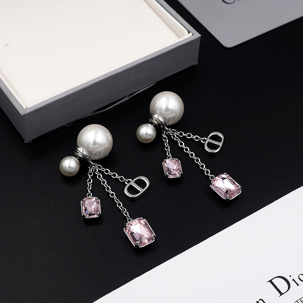 Dior Silver Logo-Accented Earrings 029