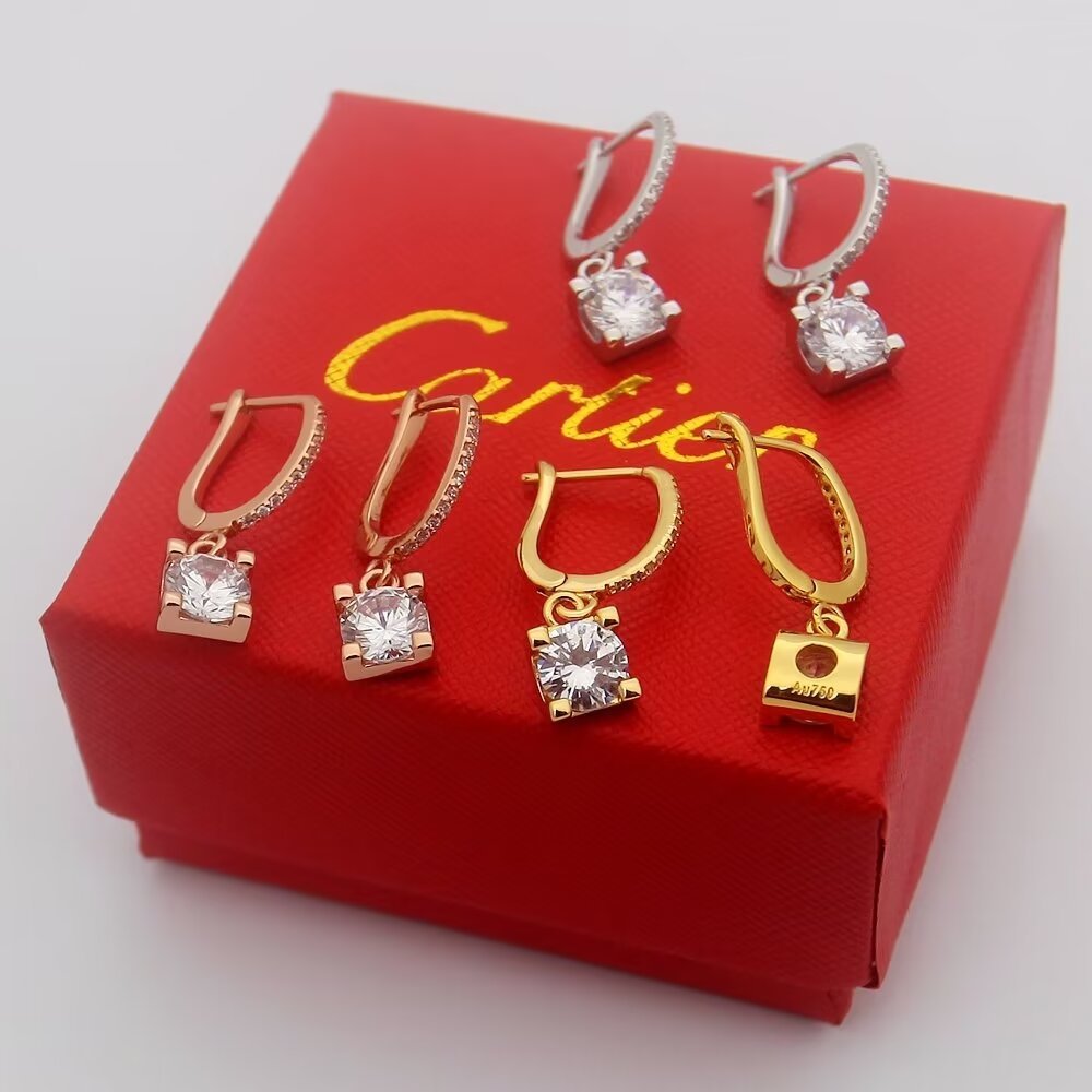 Cartier D’AMOUR Rose Gold Logo-Accented Earrings 0132