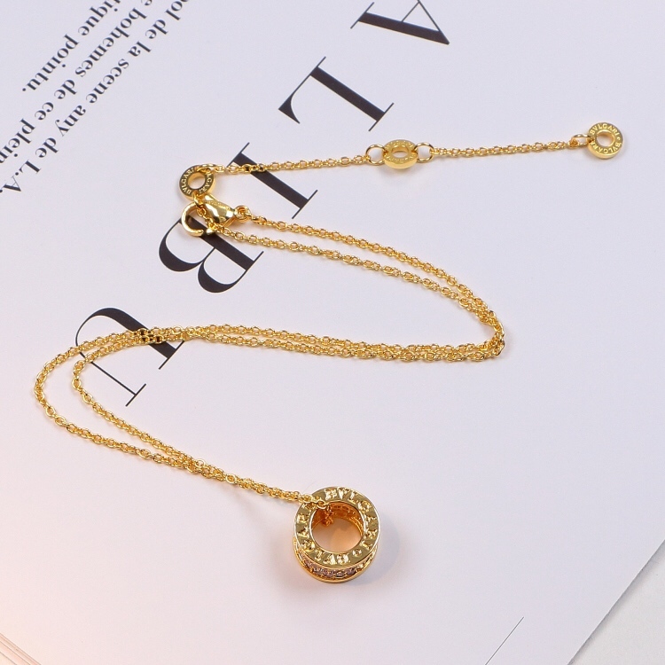 BVLGARI Rose Gold Logo-Accented Necklace 021