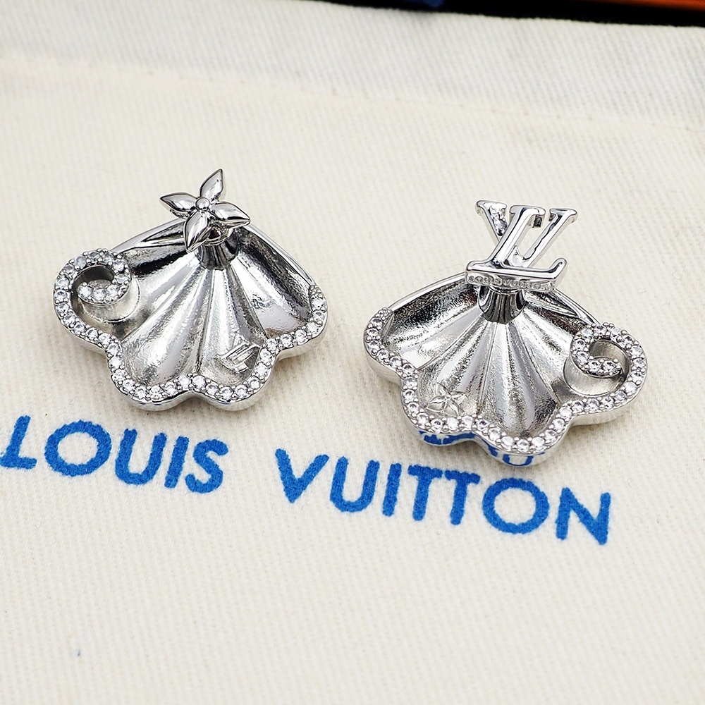 LV Gold Logo-Accented Earrings 200