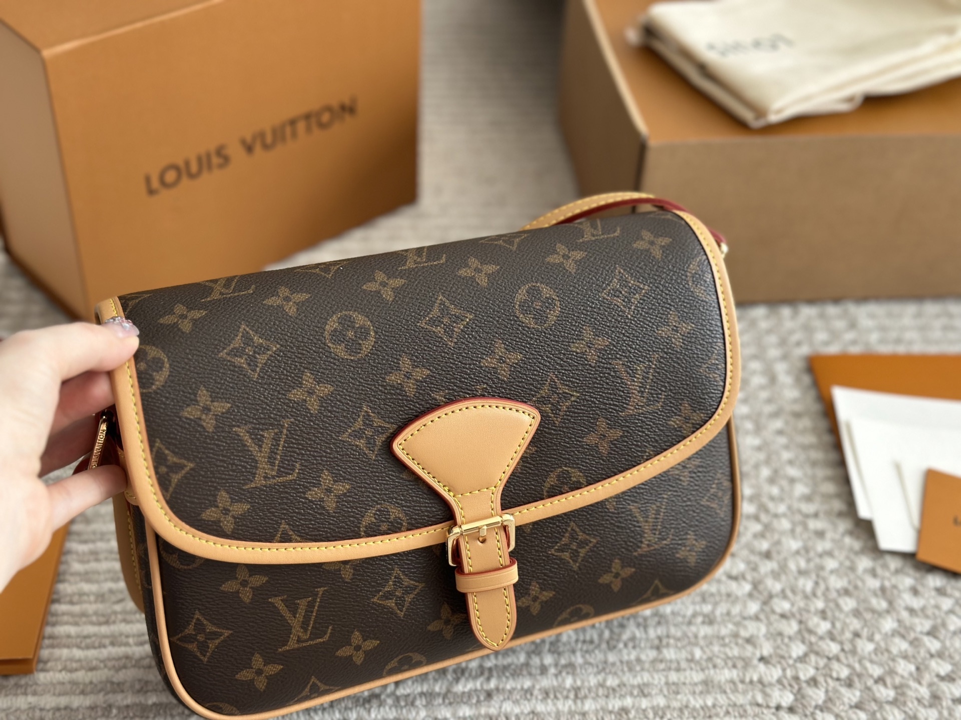 LV Rose Gold Quilted Bag 1546