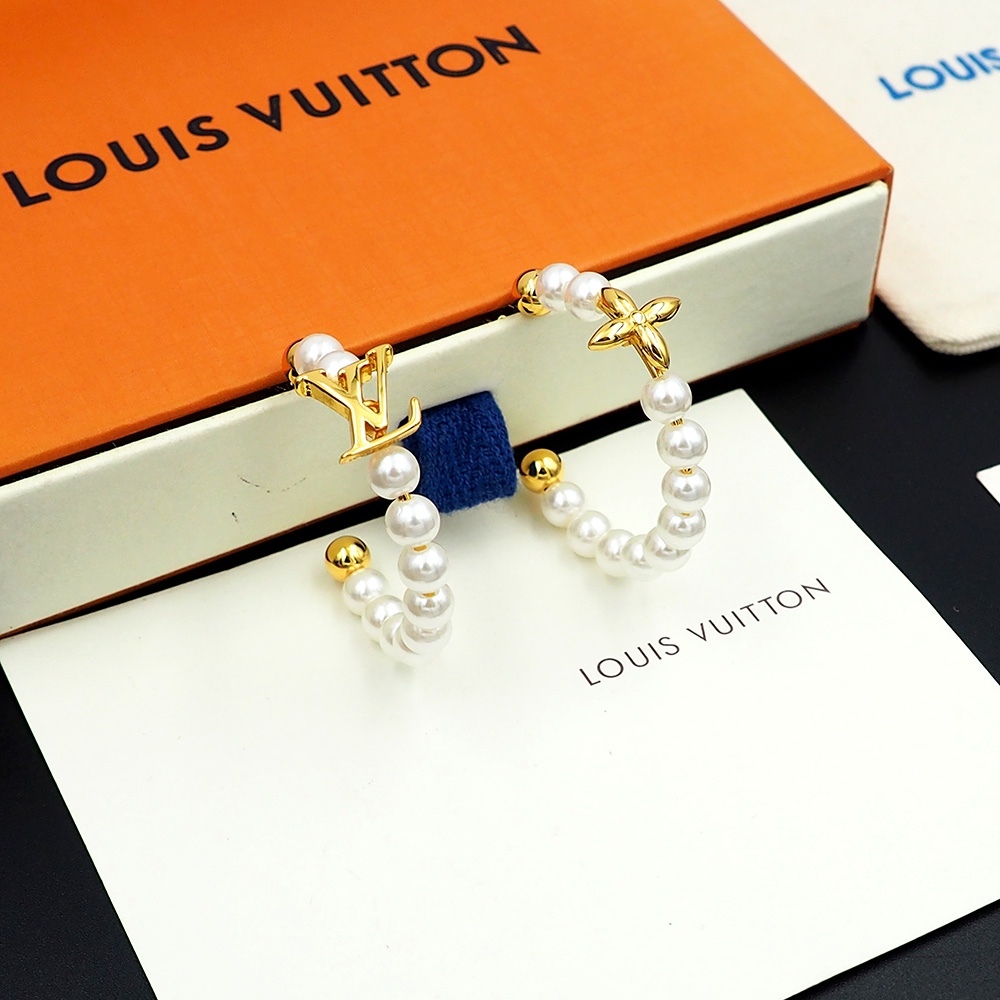 LV Rose Gold Vintage-Inspired Earrings 300