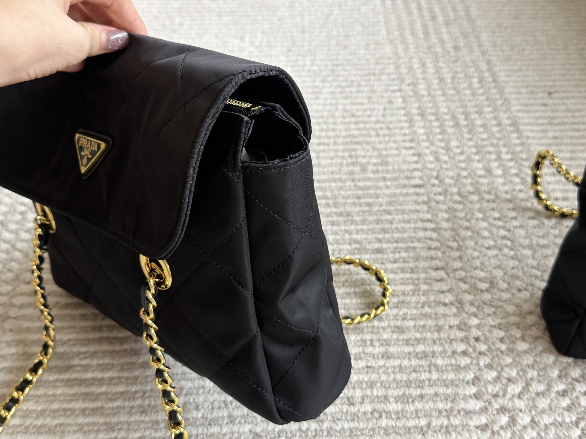 Prada Gold Quilted Bag 057