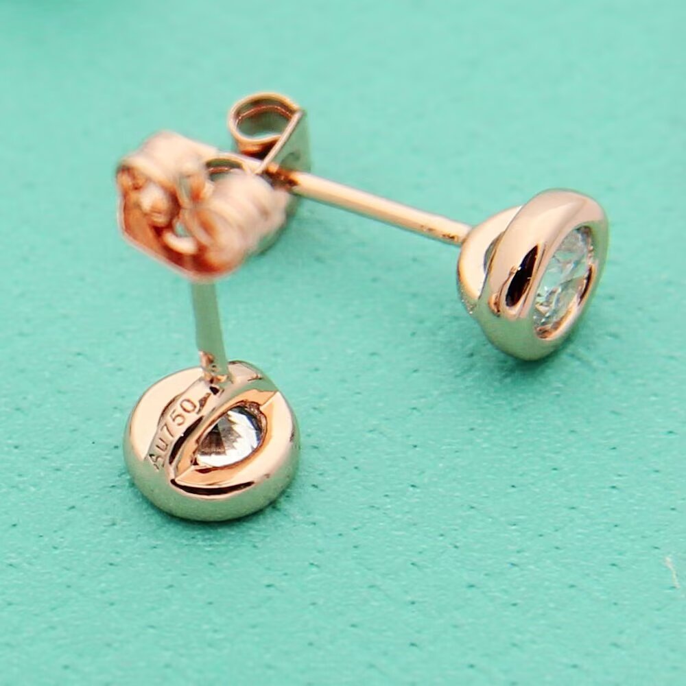 Tiffany Gold Logo-Accented Earrings 018