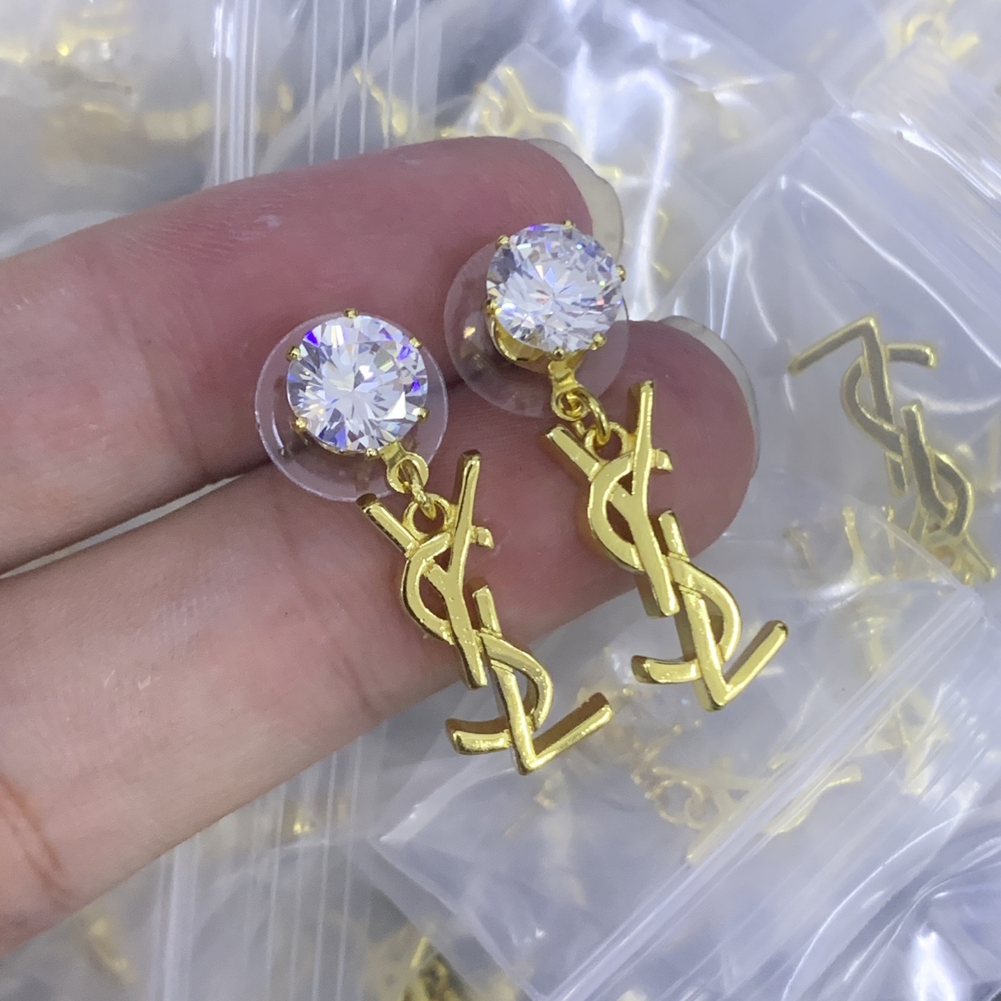 YSL Gold Vintage-Inspired Earrings 014