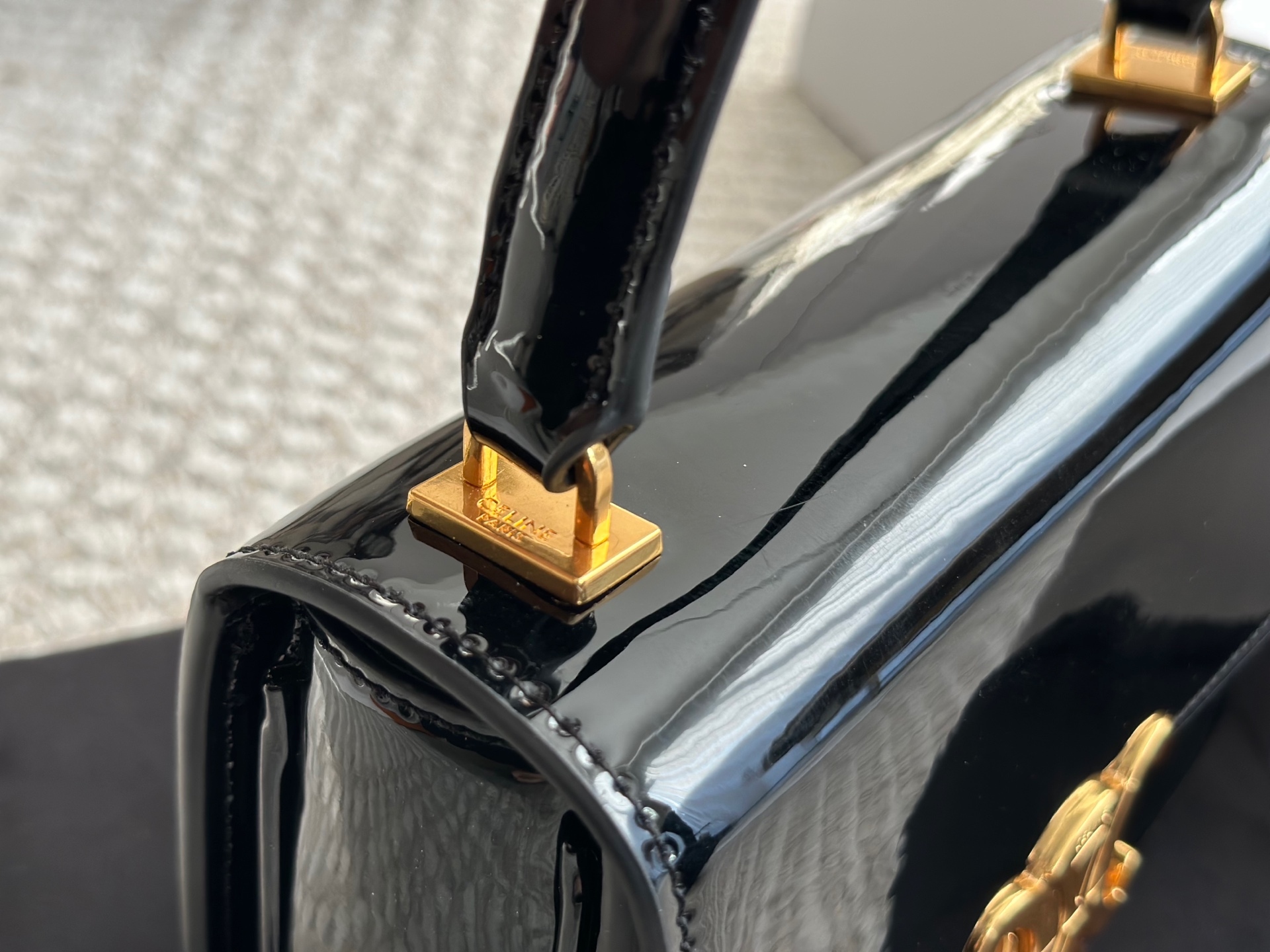 Celine Gold Logo-Accented Bag 270