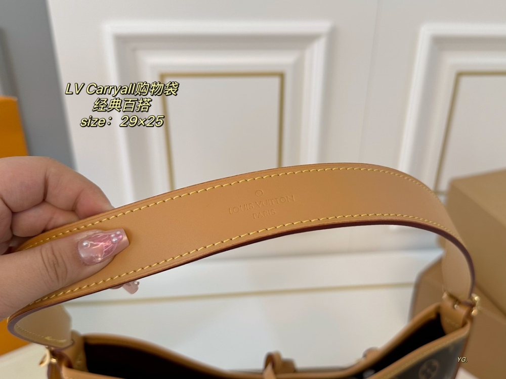 LV bag carryall leather bag 29cm