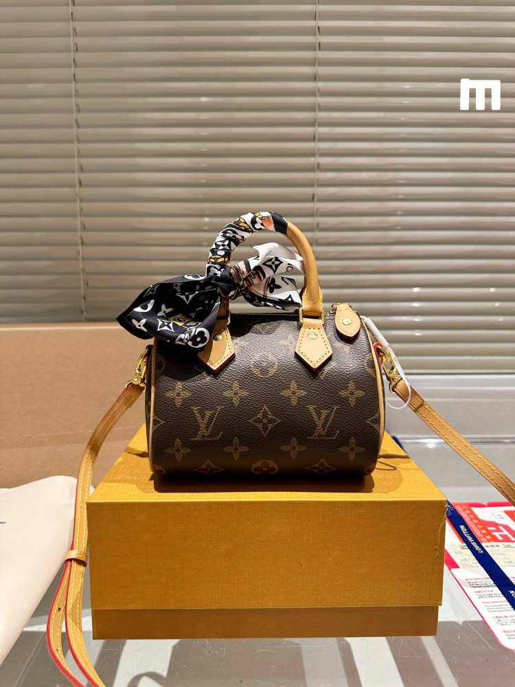LV bag Nano Speedy 16  leather bag 16cm