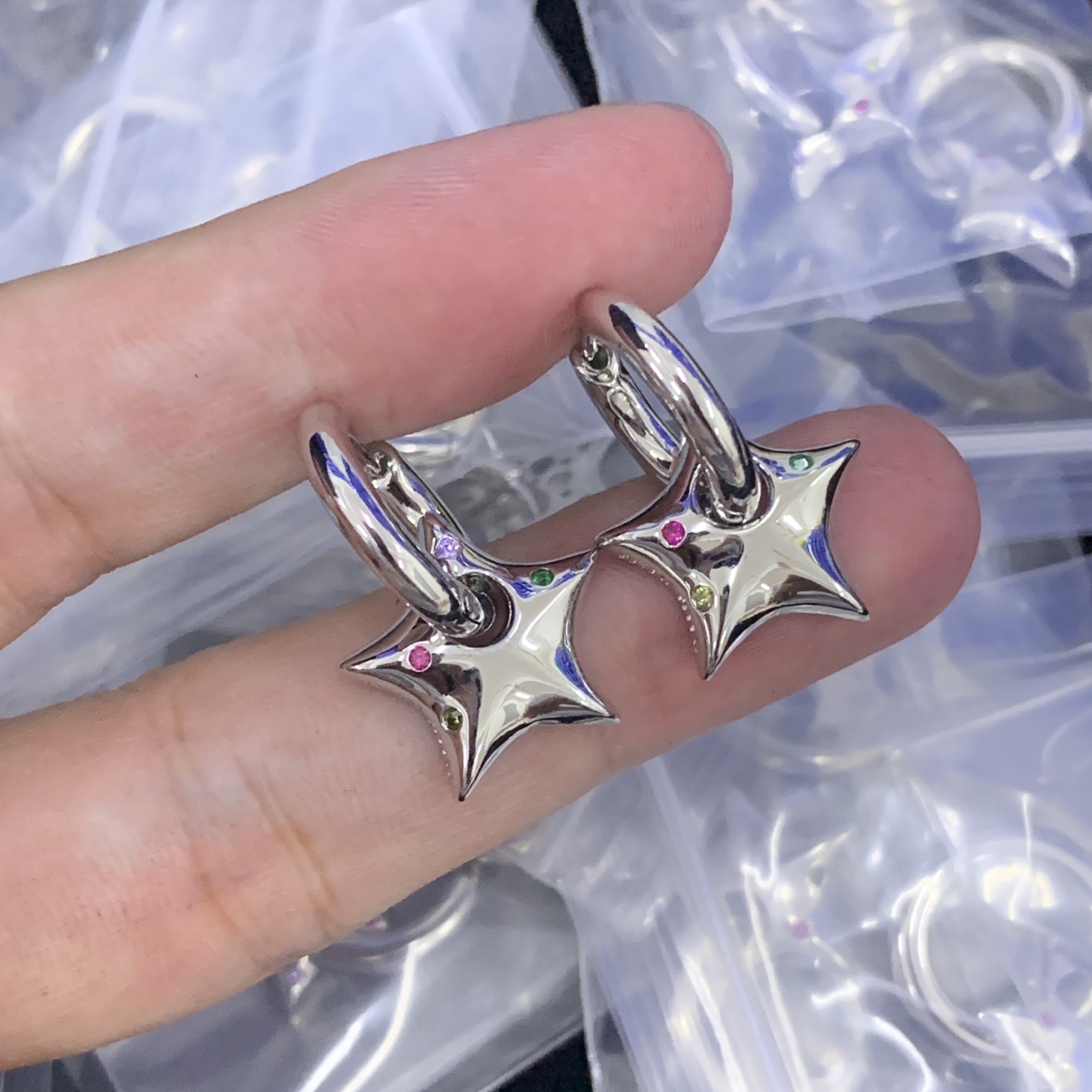 Celine Silver Logo-Accented Earrings 167