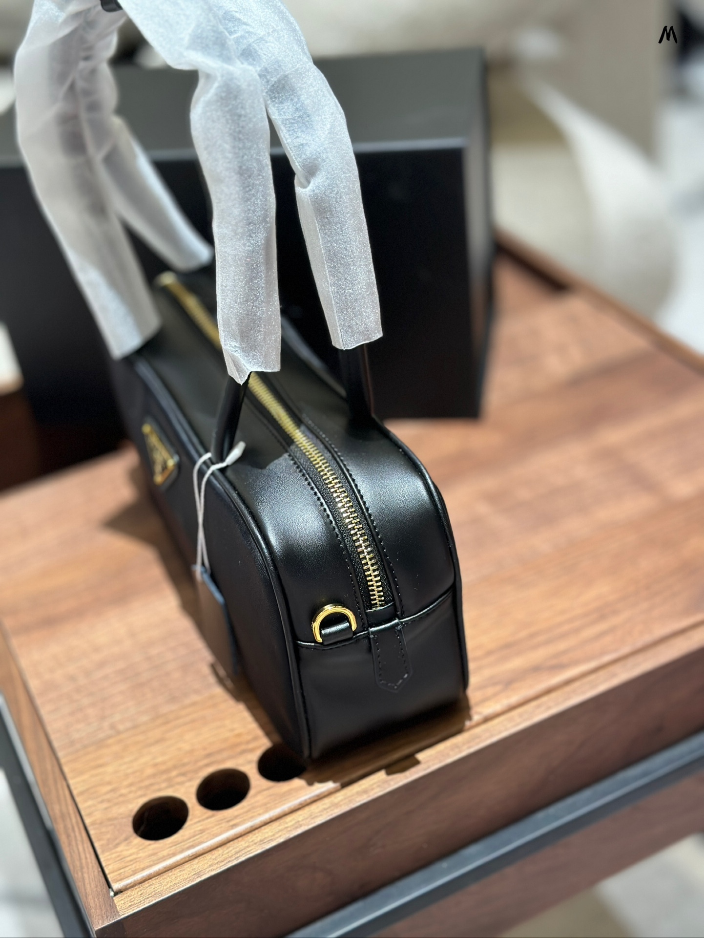 Prada Gold Logo-Accented Bag 024