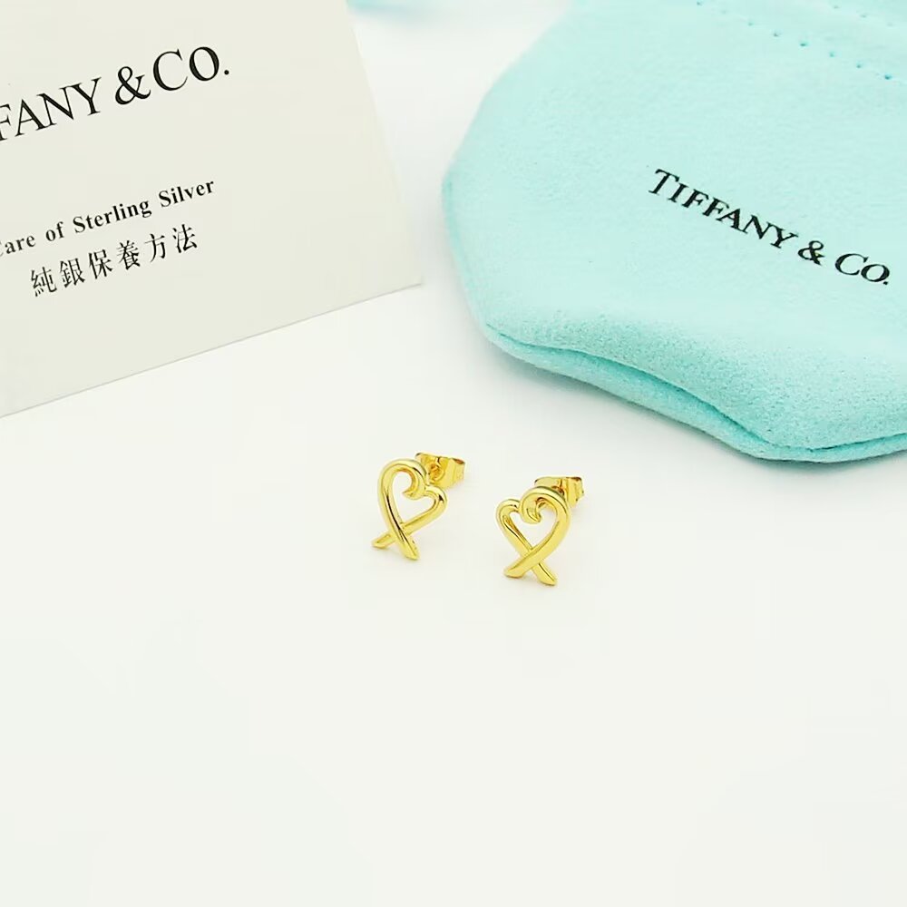 Tiffany Silver Logo-Accented Earrings 039