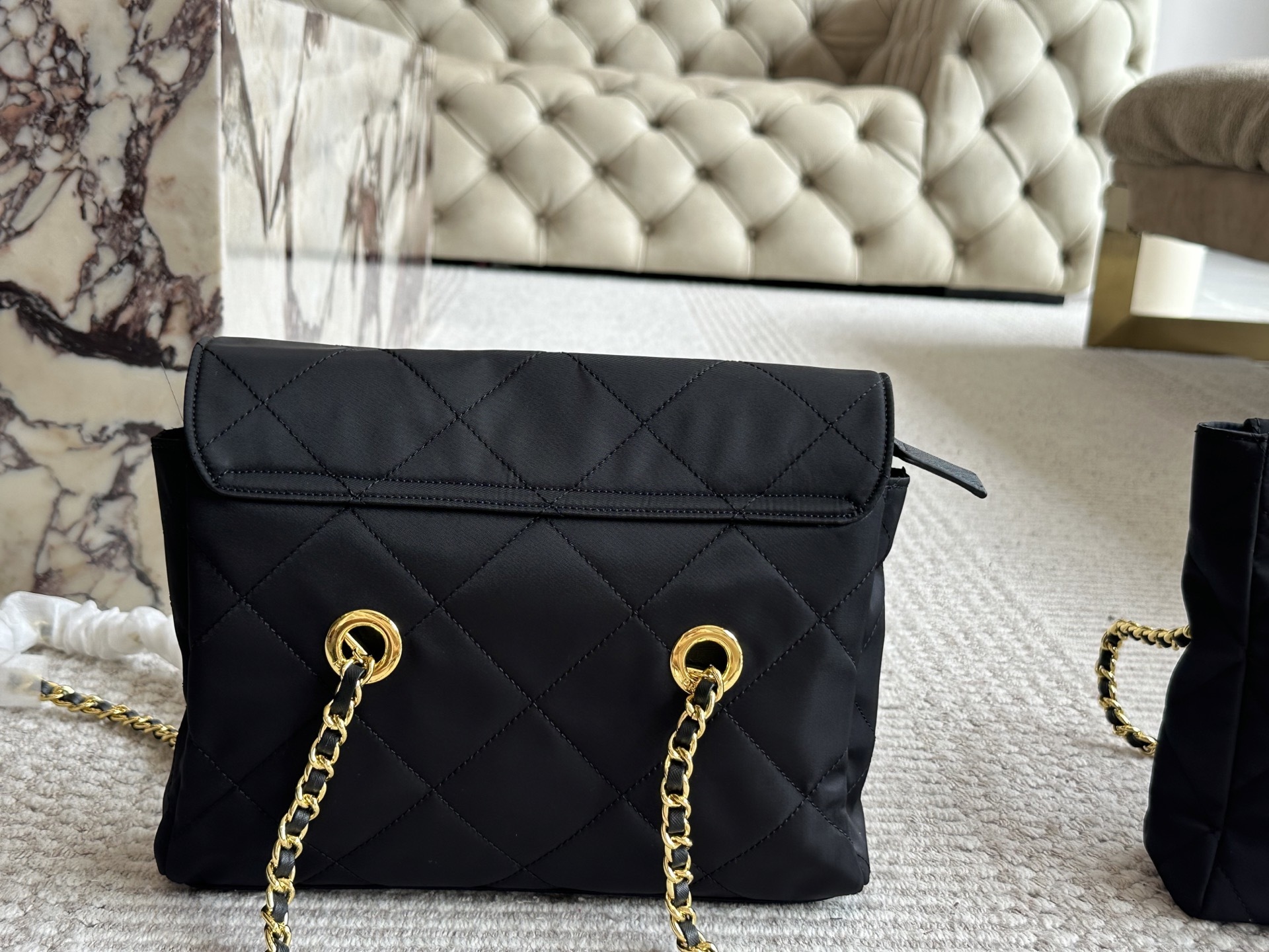 Prada Gold Quilted Bag 057