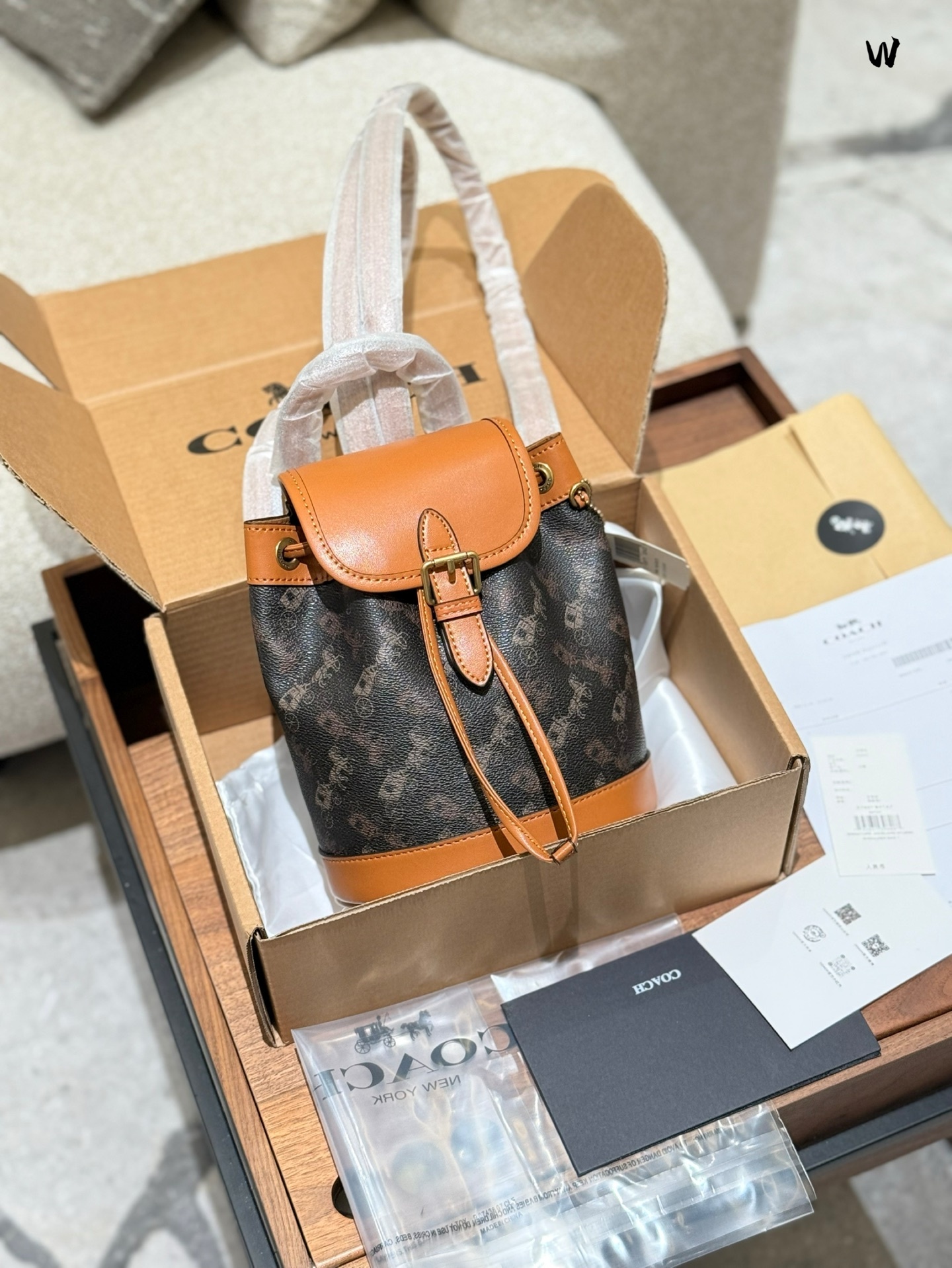 Coach Rose Gold Vintage-Inspired Bag 051