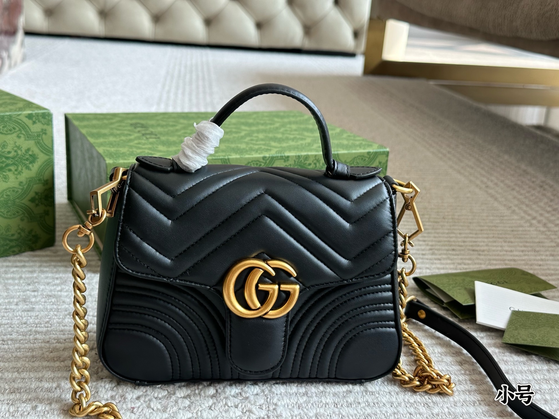 Gucci Gold Quilted Bag 542