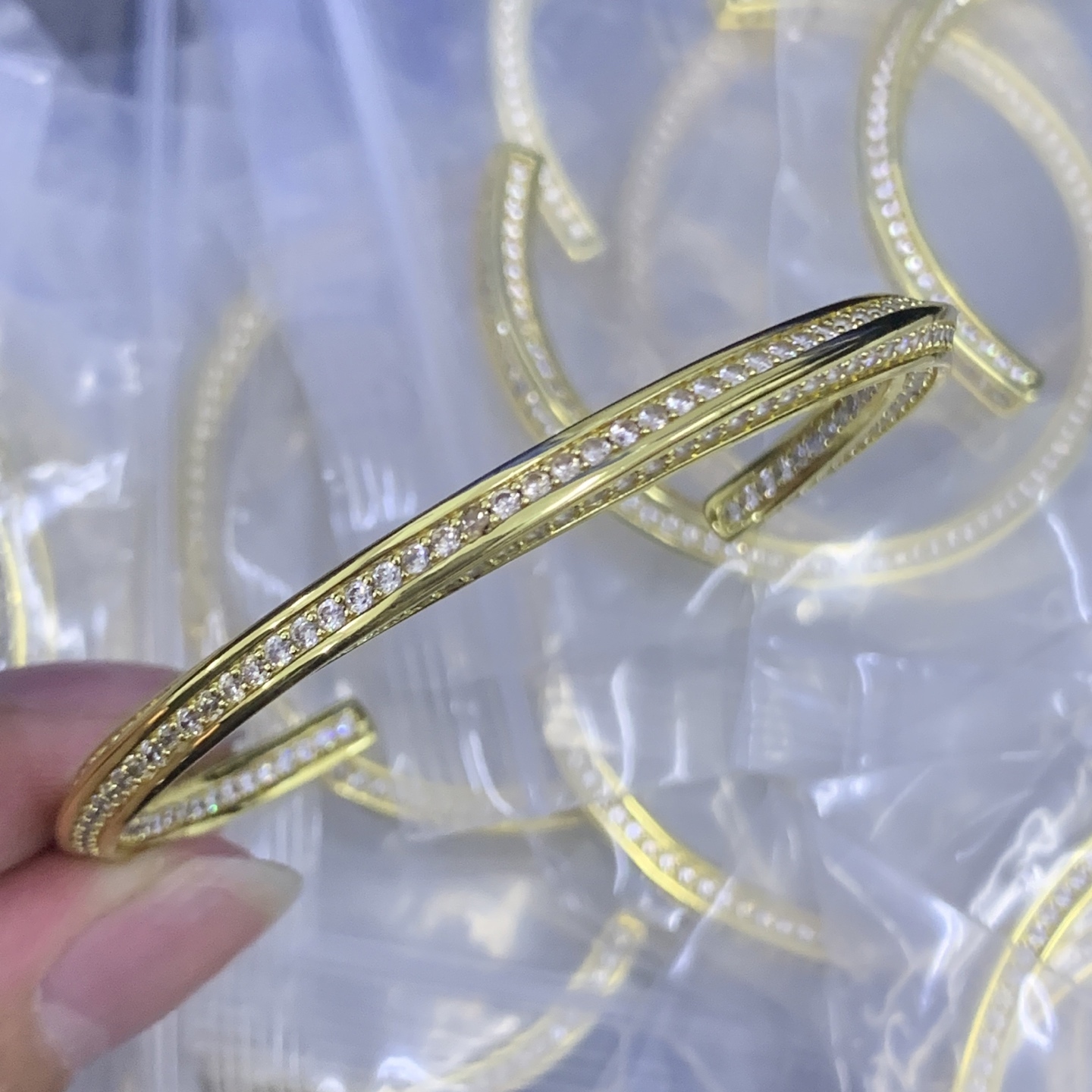 Celine Gold Logo-Accented Bracelet 081