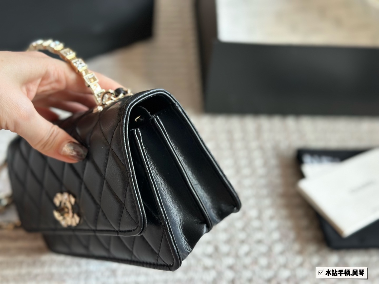 Chanel Beige Quilted Bag 1354