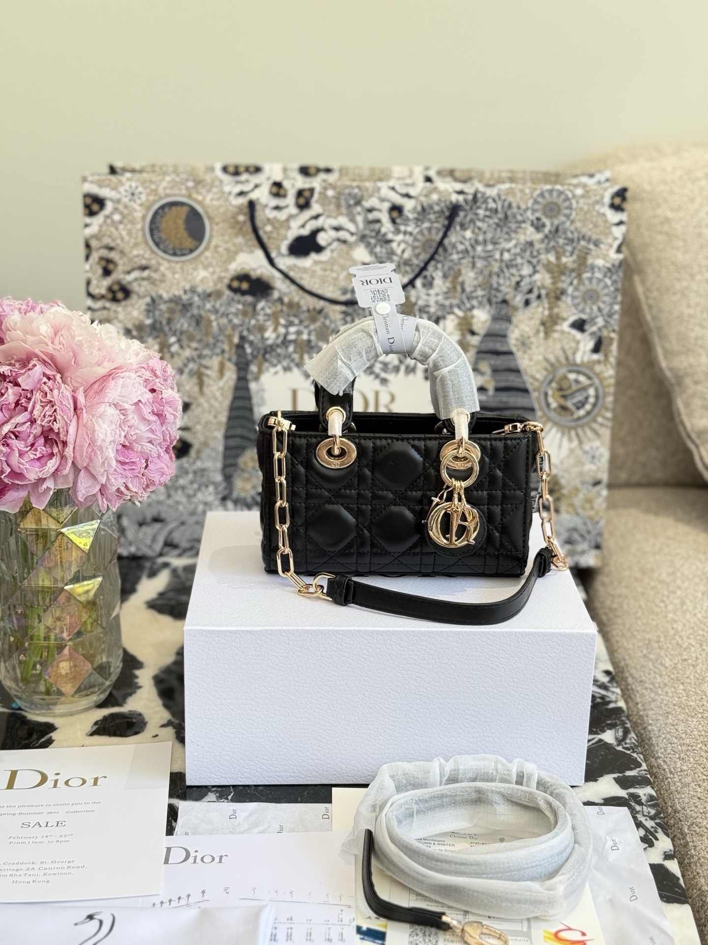 Dior d-joy Rose Gold Vintage-Inspired Bag 714