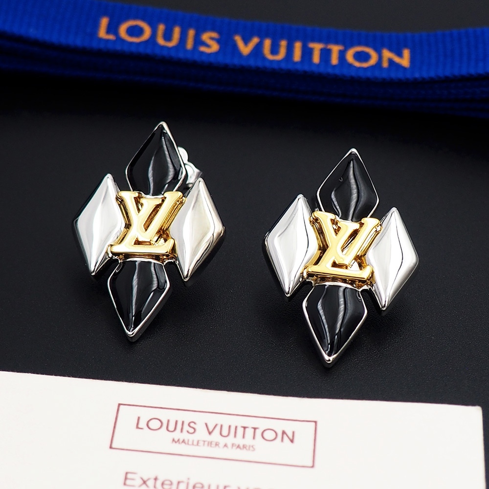 LV Silver Logo-Accented Earrings 209