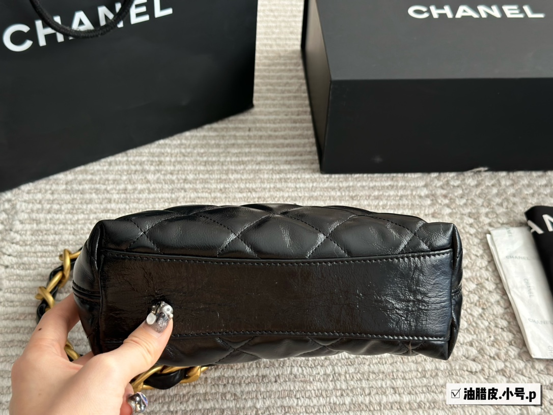 Chanel Brown Quilted Bag 1403