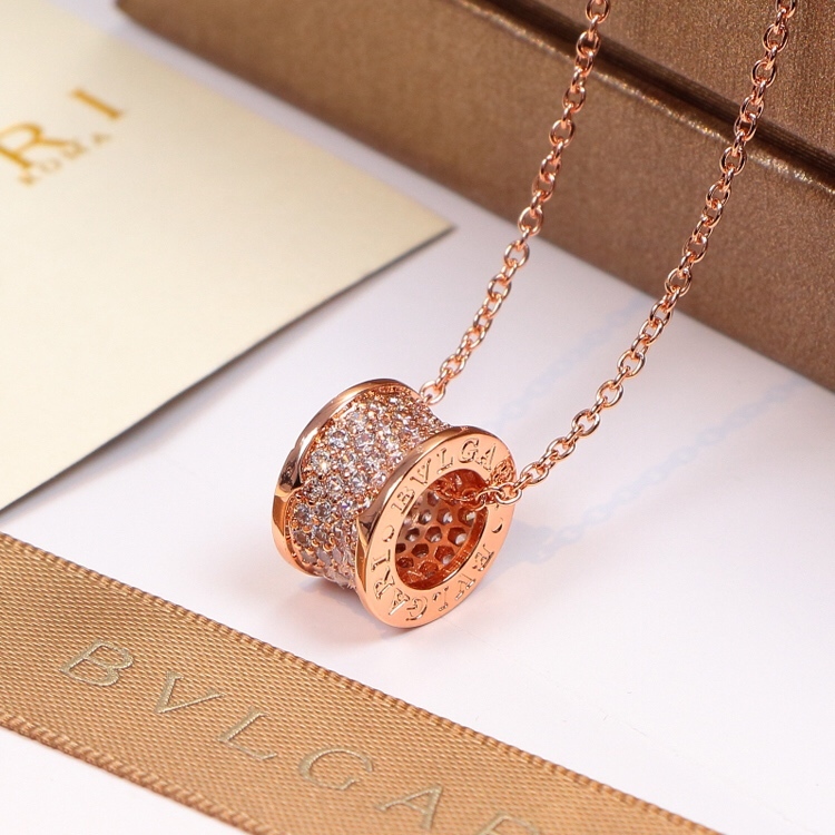 BVLGARI Rose Gold Logo-Accented Necklace 021
