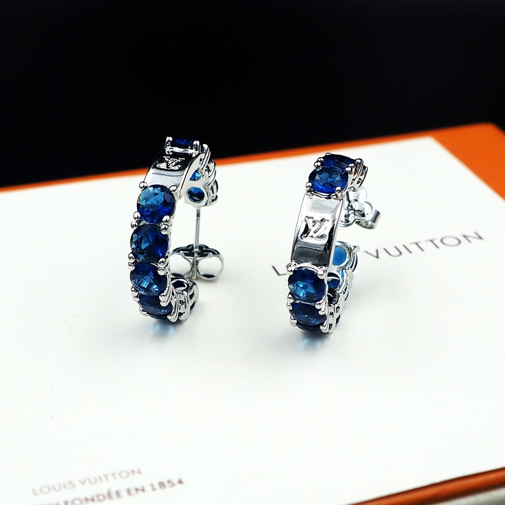 LV Silver Logo-Accented Earrings 223