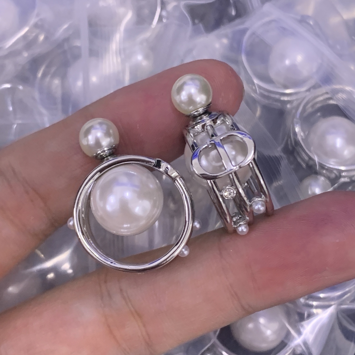 Dior Silver Vintage-Inspired Earrings 126