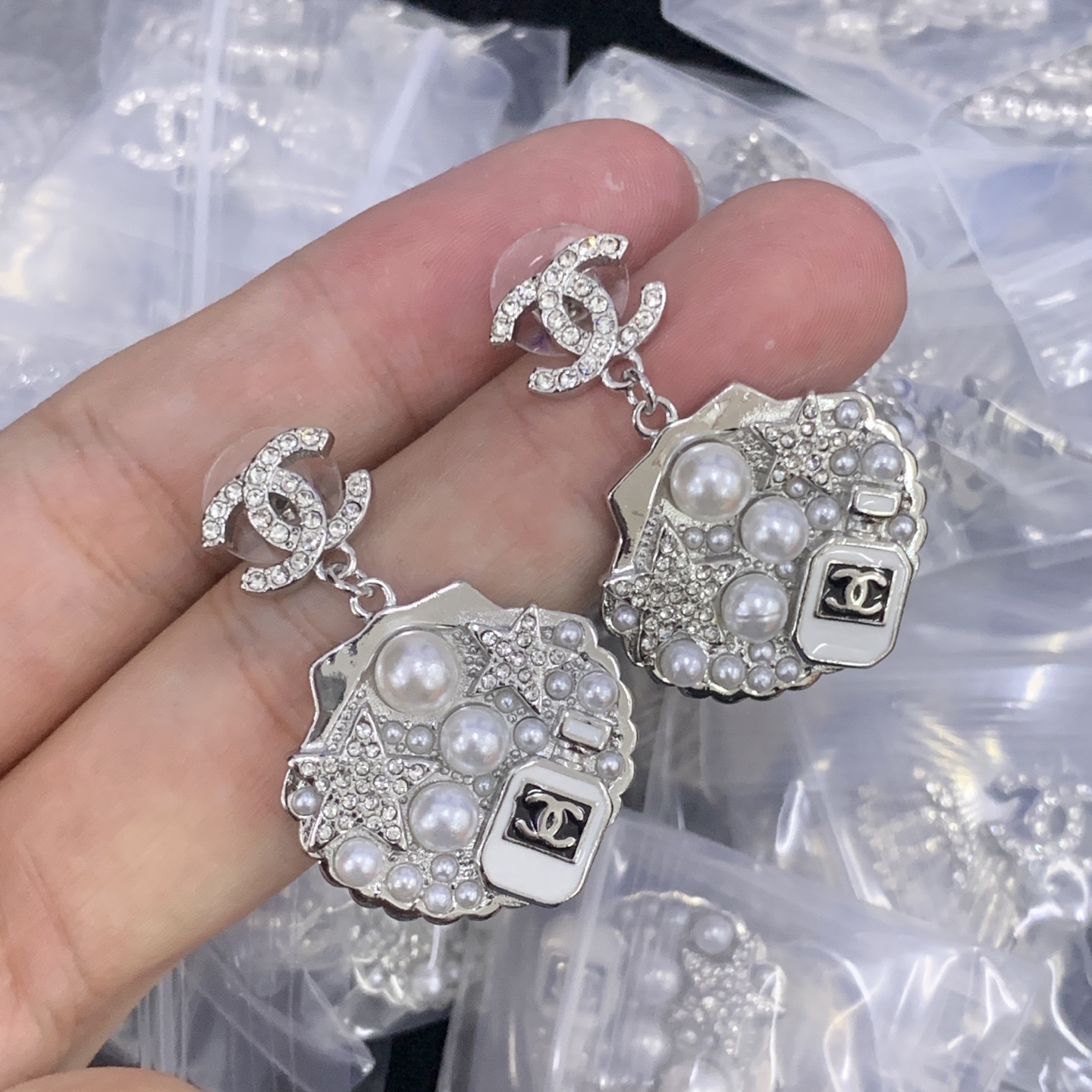 Chanel Silver Vintage-Inspired Earrings 431