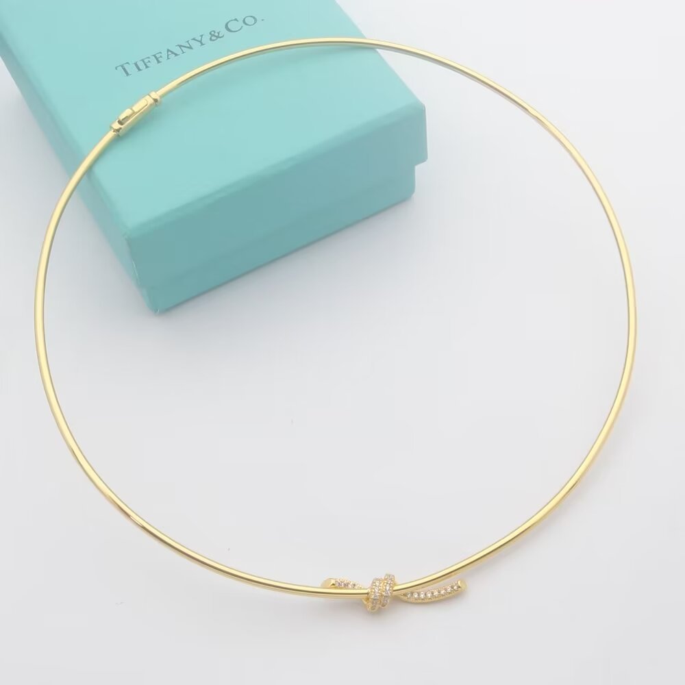 Tiffany Rose Gold Logo-Accented Necklace 241