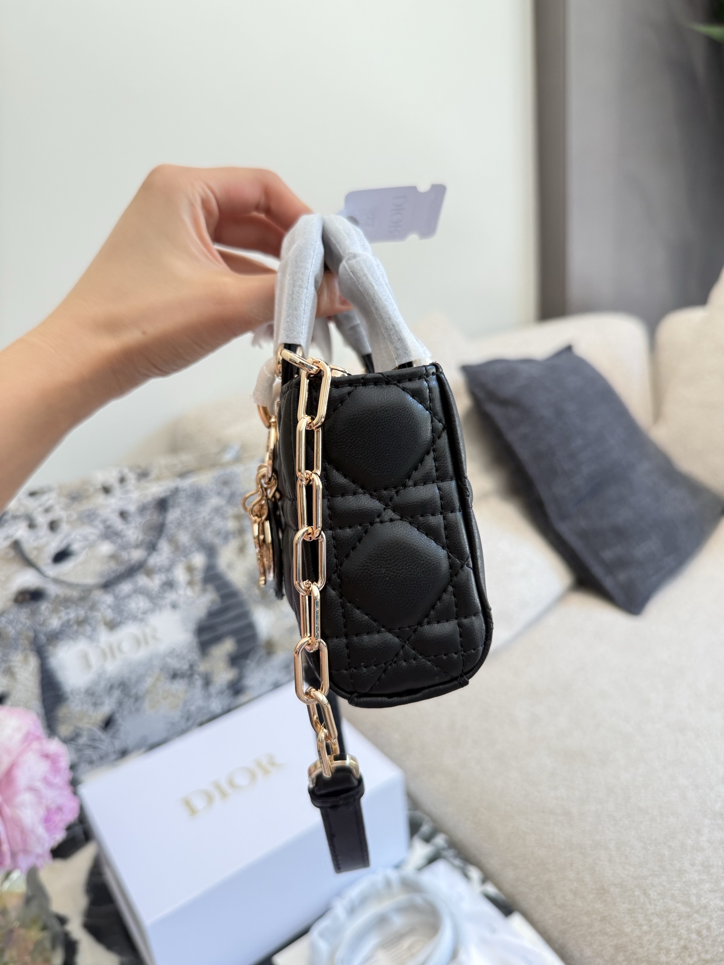 Dior d-joy Rose Gold Vintage-Inspired Bag 714