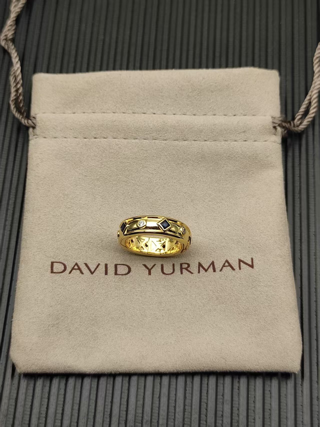 David Yurman Rose Gold Textured Ring 304