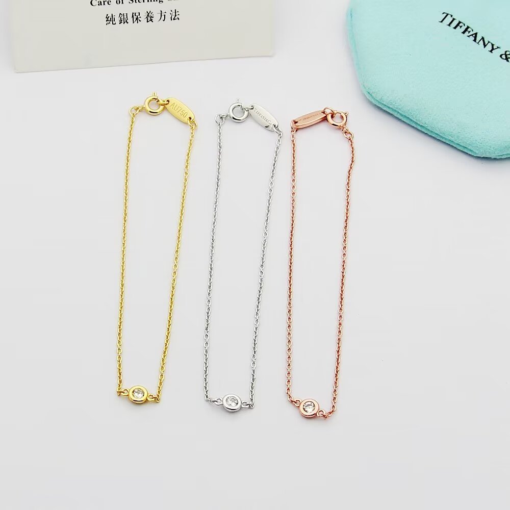 Tiffany Silver Logo-Accented Bracelet 038