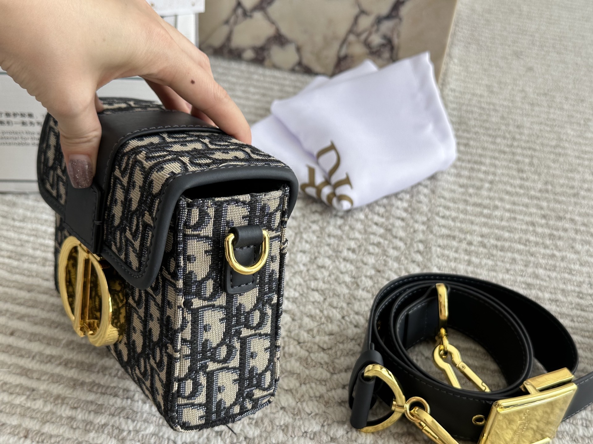 Dior Gold Quilted Bag 755
