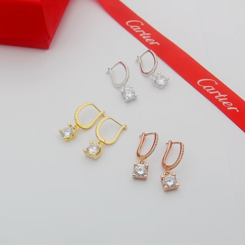 Cartier D’AMOUR Rose Gold Logo-Accented Earrings 0132