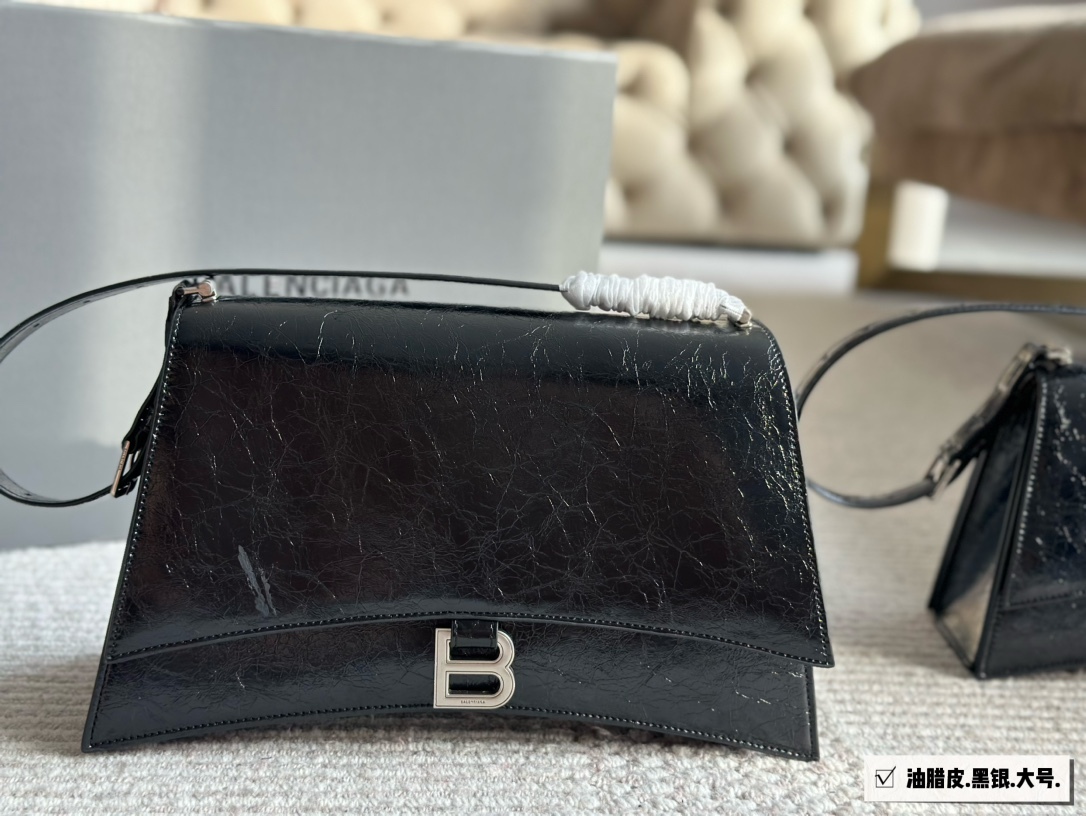 Balenciaga Silver Textured Bag 067