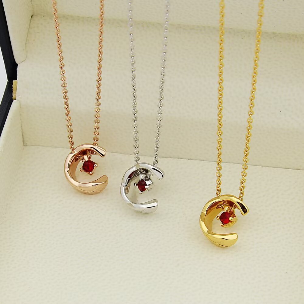 Chanel Rose Gold Logo-Accented Necklace 715