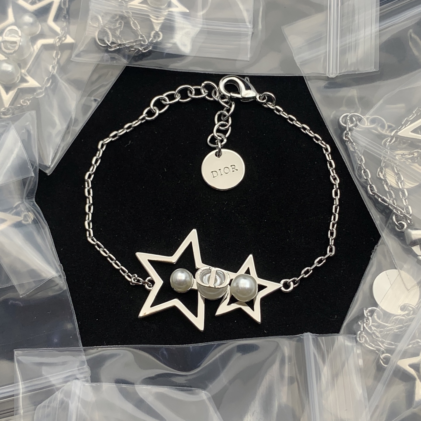 Dior Silver Logo-Accented Bracelet 602