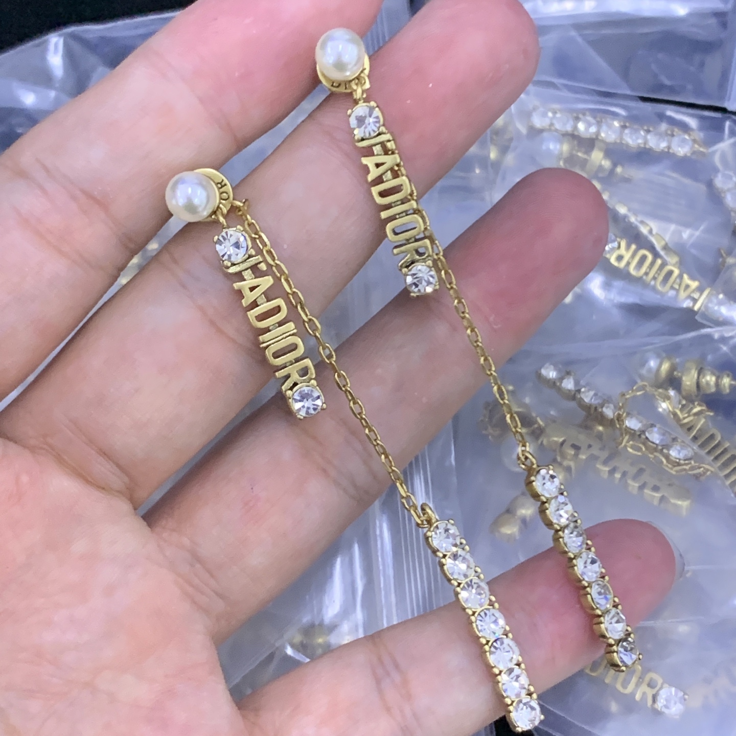 Dior Rose Gold Vintage-Inspired Earrings 122