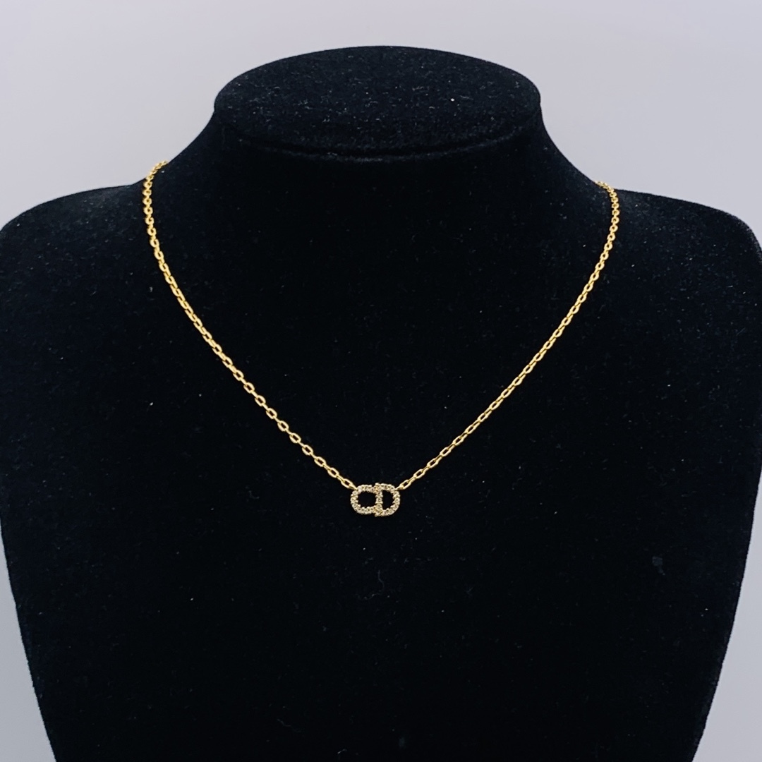 Dior Rose Gold Logo-Accented Necklace 331
