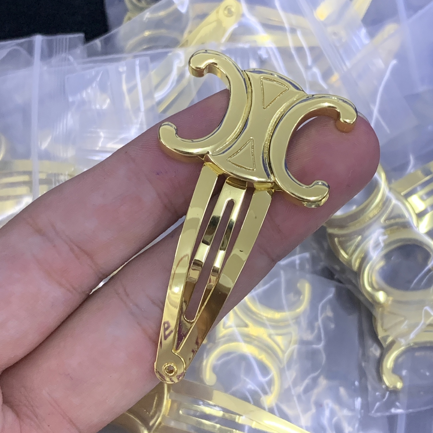 Celine Gold Classic Hairpin 045