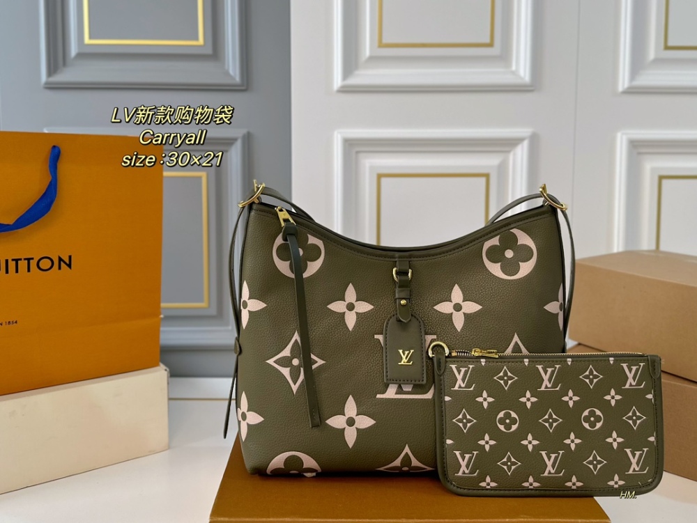 LV bag carryall leather bag 30cm
