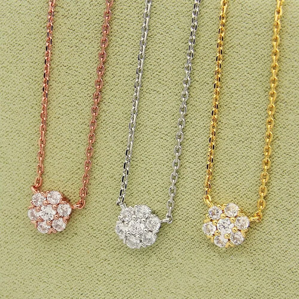 Van Cleef Rose Gold Logo-Accented Necklace 007