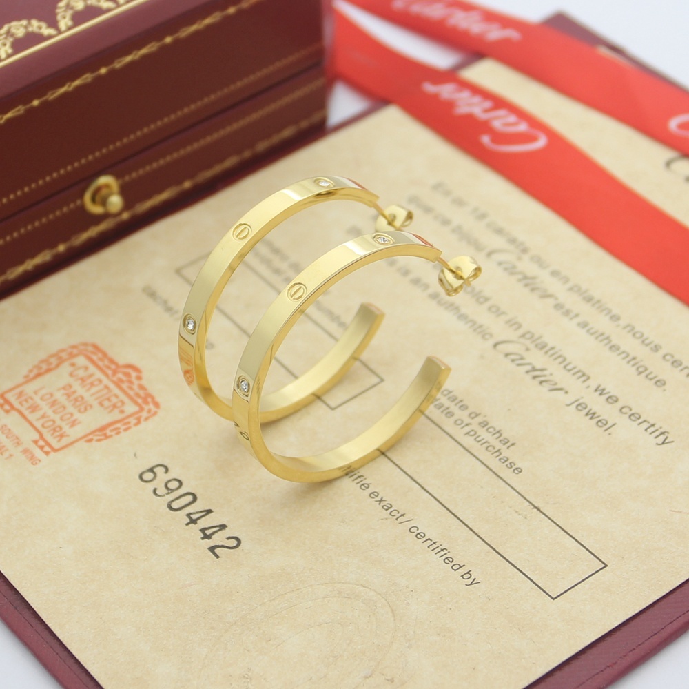 Cartier love Rose Gold Vintage-Inspired Earrings 014