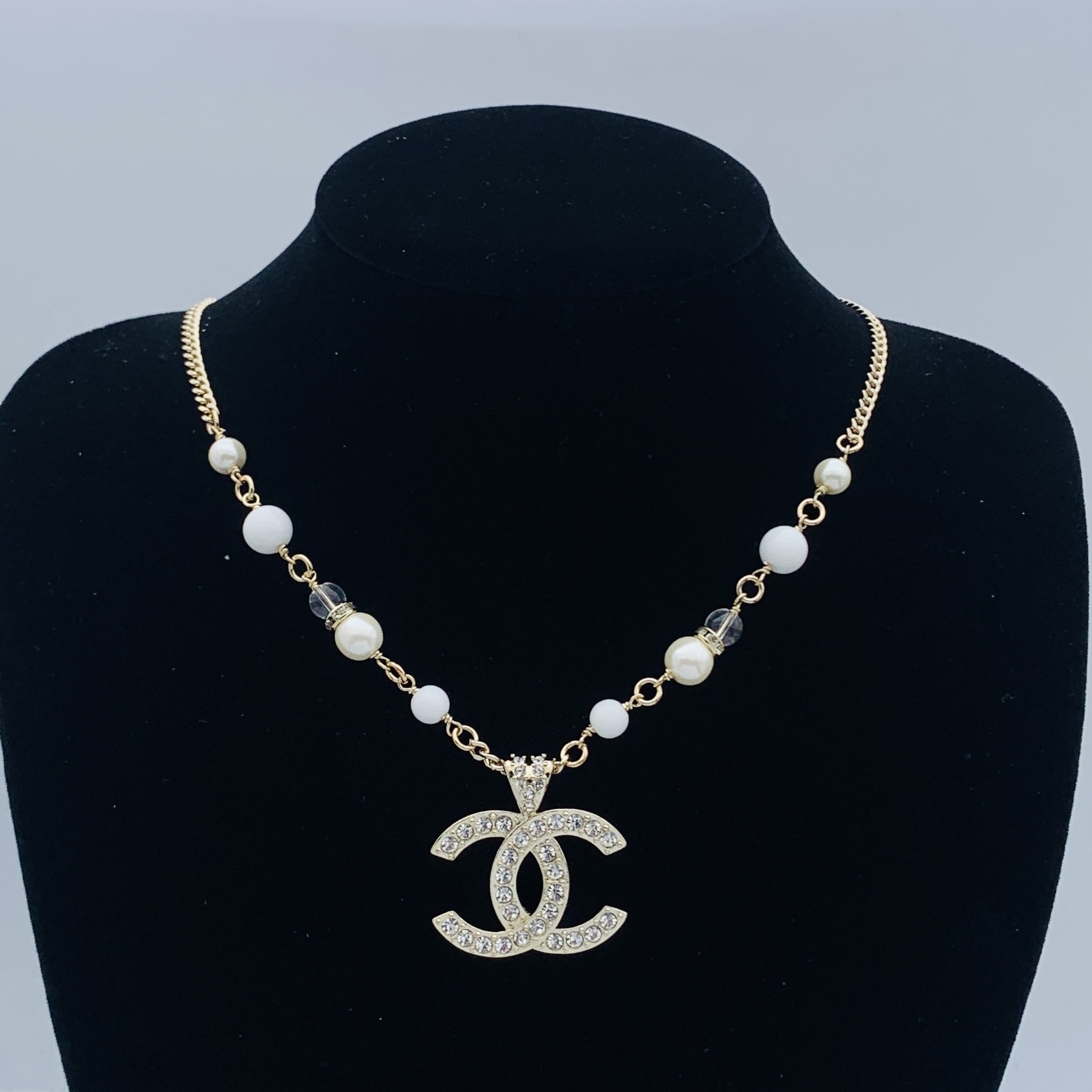 Chanel Silver Logo-Accented Necklace 1006