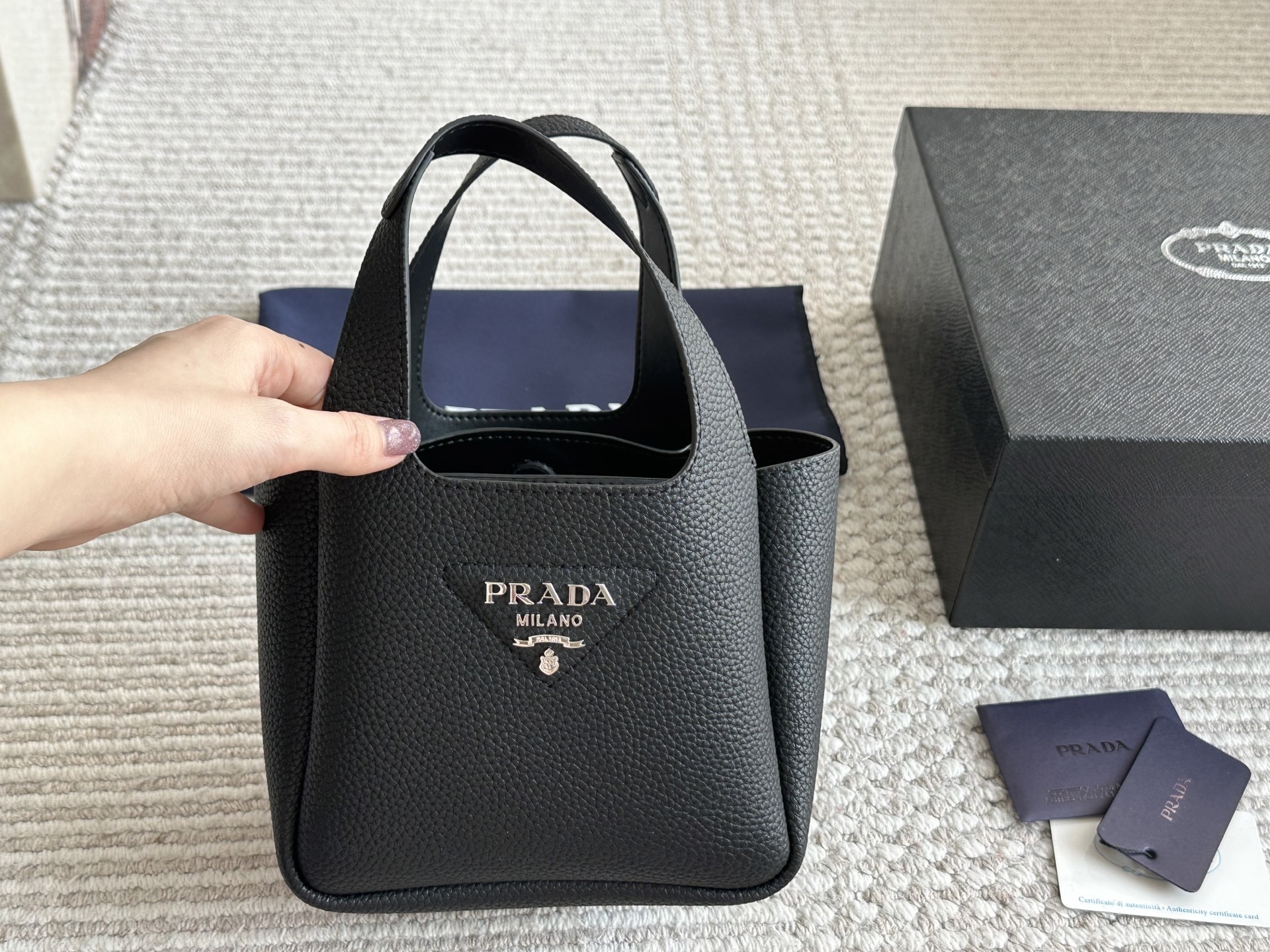 Prada Beige Logo-Accented Bag 058